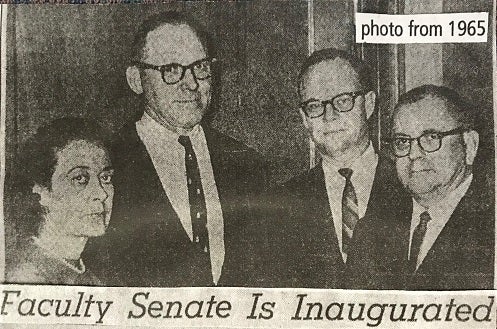 Photo form 1965. Faculty Senate is inaugurated.